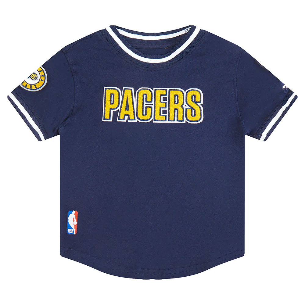 NBA INDIANA PACERS CLASSIC TODDLER BOYS SHORT SLEEVE STRIPED RIB TEE (MIDNIGHT NAVY)