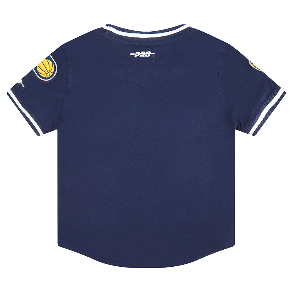 NBA INDIANA PACERS CLASSIC TODDLER BOYS SHORT SLEEVE STRIPED RIB TEE (MIDNIGHT NAVY) - Image 2