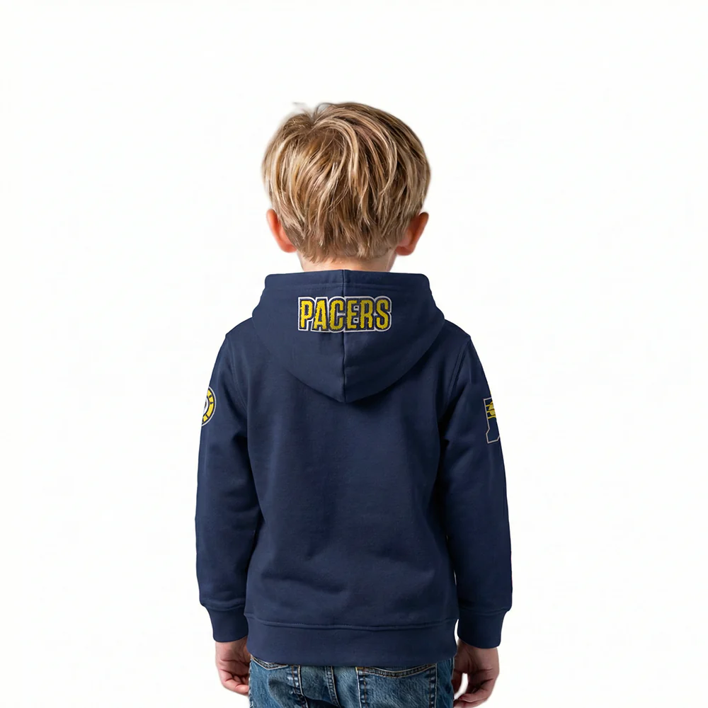 NBA INDIANA PACERS CLASSIC TODDLER BOYS FLEECE PULLOVER HOODIE (MIDNIGHT NAVY) - Image 2