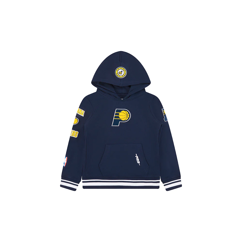 NBA INDIANA PACERS RETRO CLASSIC TODDLER BOYS RIB FLEECE PULLOVER HOODIE (MIDNIGHT NAVY) - Image 3