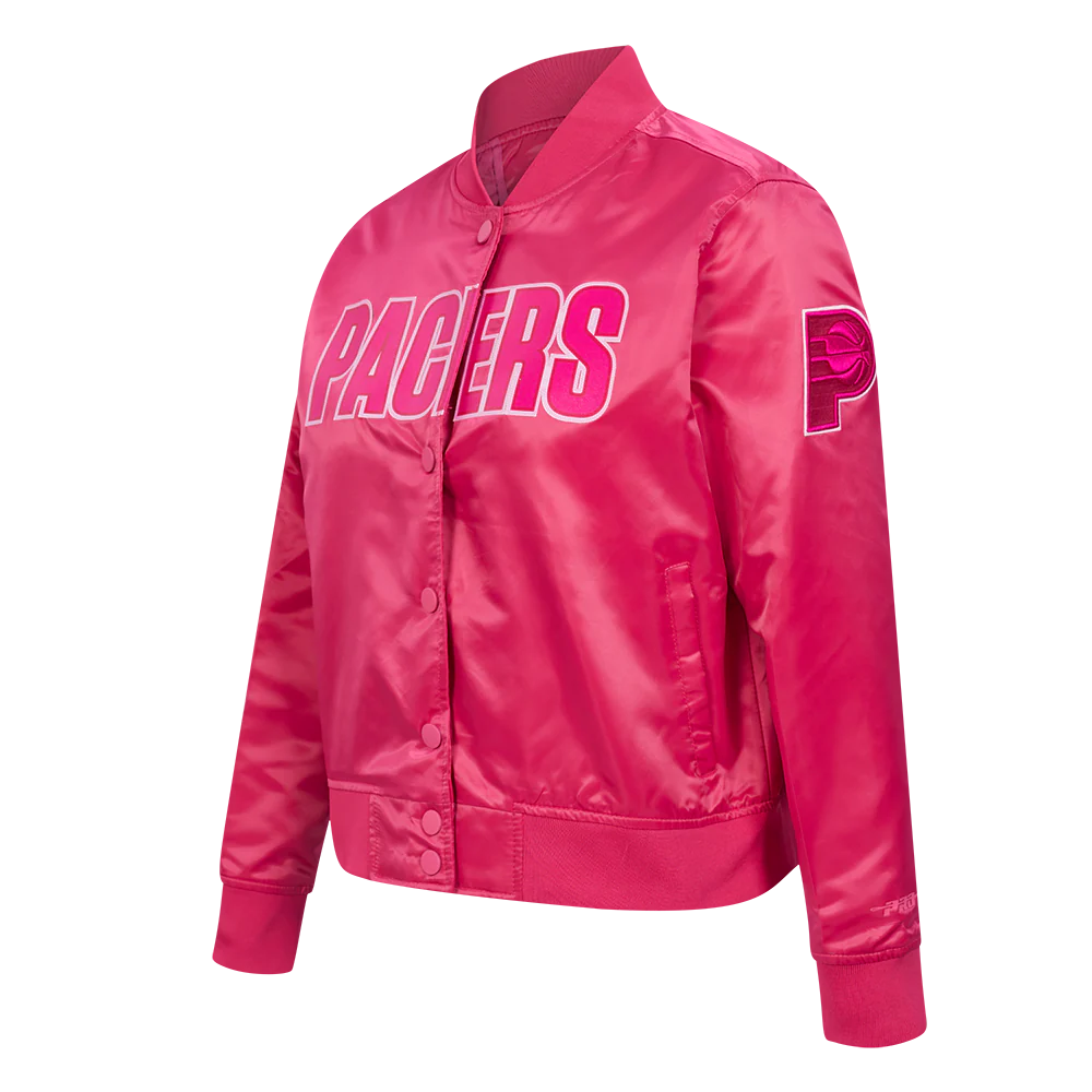 INDIANA PACERS TRIPLE PINK WOMEN'S SATIN JACKET (BEETROOT PURPLE) - Image 2