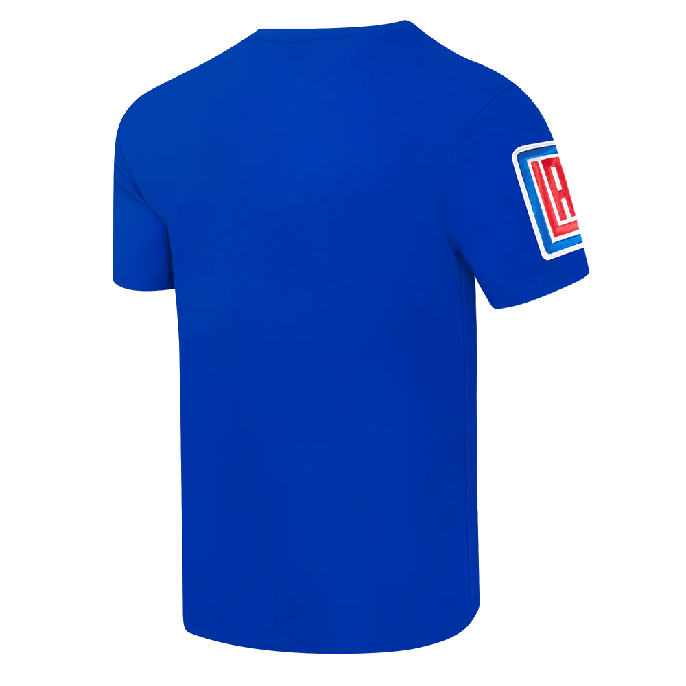 NBA LOS ANGELES CLIPPERS OLD ENGLISH MEN'S TEE (ROYAL BLUE) - Image 4