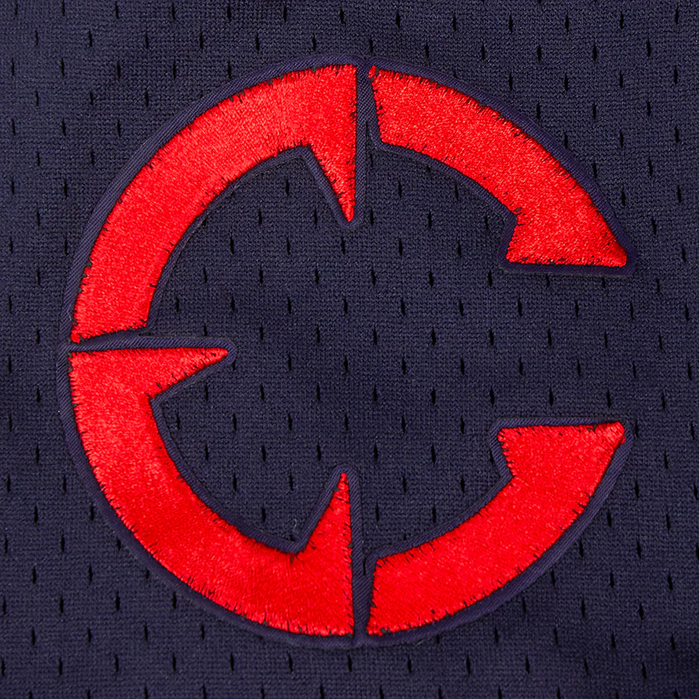 NBA LOS ANGELES CLIPPERS CLASSIC MESH MEN'S MESH BUTTON DOWN SHIRT (MIDNIGHT NAVY/RED) - Image 7