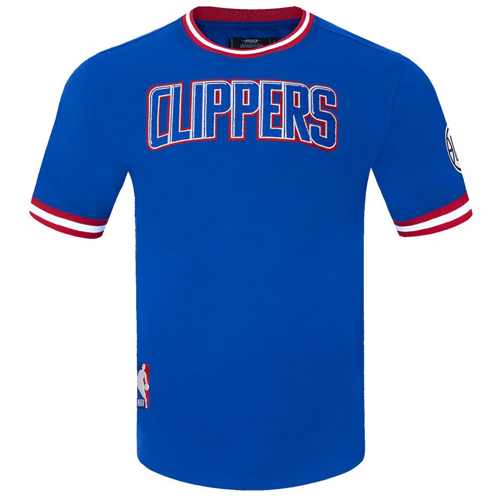 NBA LOS ANGELES CLIPPERS CLASSIC CHENILLE MEN'S JERSEY (ROYAL BLUE/RED)