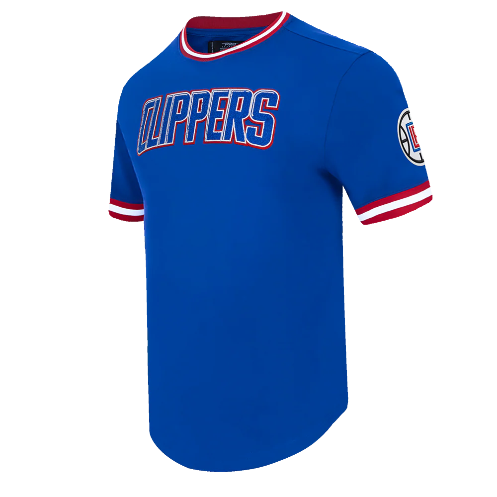 NBA LOS ANGELES CLIPPERS CLASSIC CHENILLE MEN'S JERSEY (ROYAL BLUE/RED) - Image 2