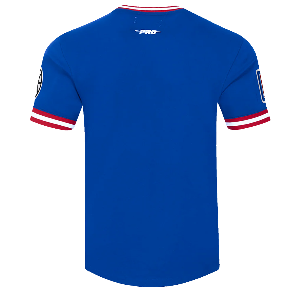 NBA LOS ANGELES CLIPPERS CLASSIC CHENILLE MEN'S JERSEY (ROYAL BLUE/RED) - Image 3