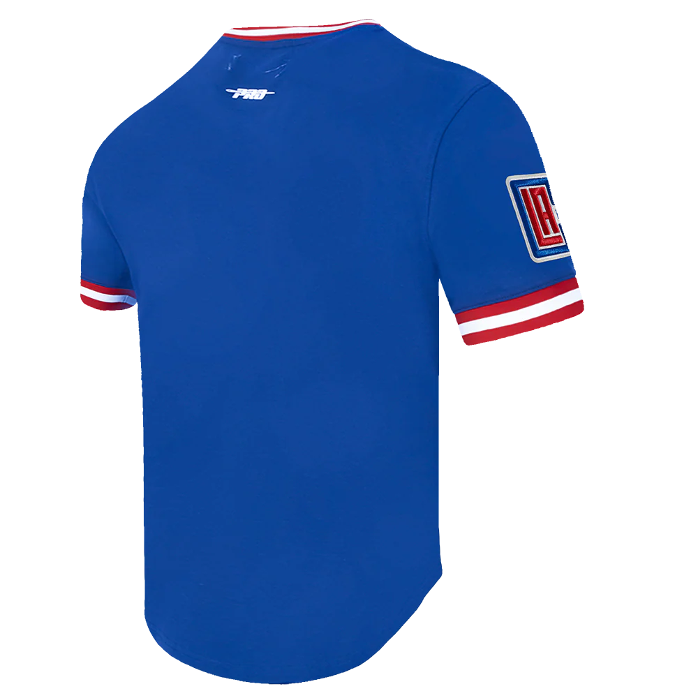 NBA LOS ANGELES CLIPPERS CLASSIC CHENILLE MEN'S JERSEY (ROYAL BLUE/RED) - Image 4