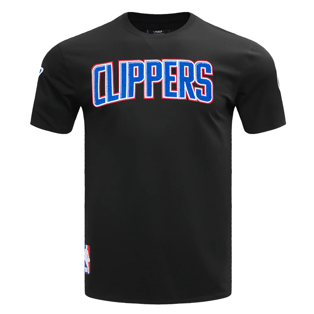 NBA LOS ANGELES CLIPPERS CLASSIC CHENILLE MEN'S   TEE (BLACK)