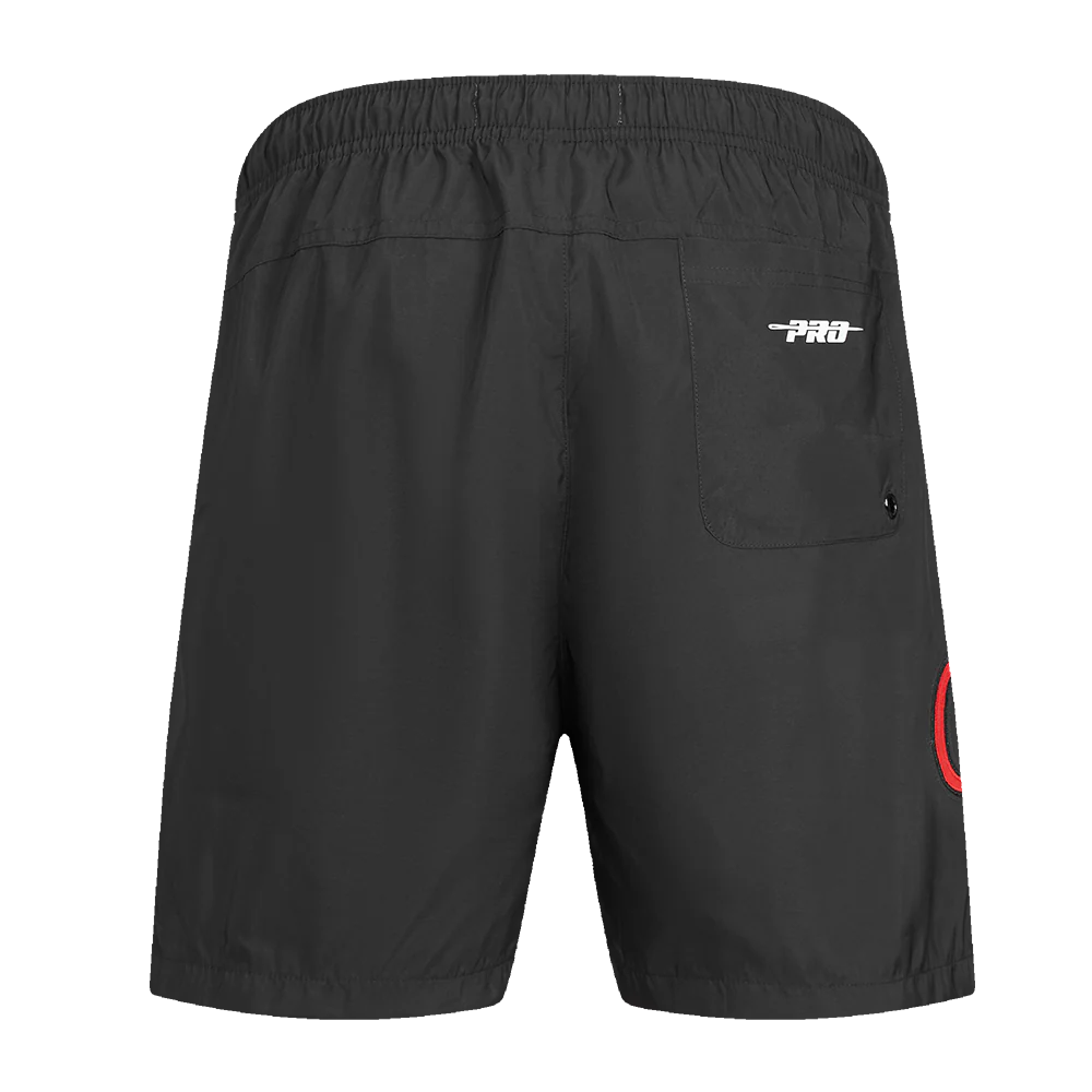 NBA LOS ANGELES CLIPPERS CLASSIC MEN'S WOVEN SHORT (BLACK) - Image 7
