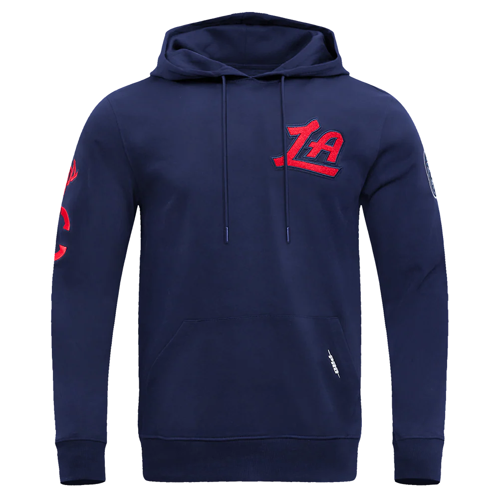 NBA LOS ANGELES CLIPPERS CLASSIC CHENILLE MEN'S DK PO HOODIE (MIDNIGHT NAVY)
