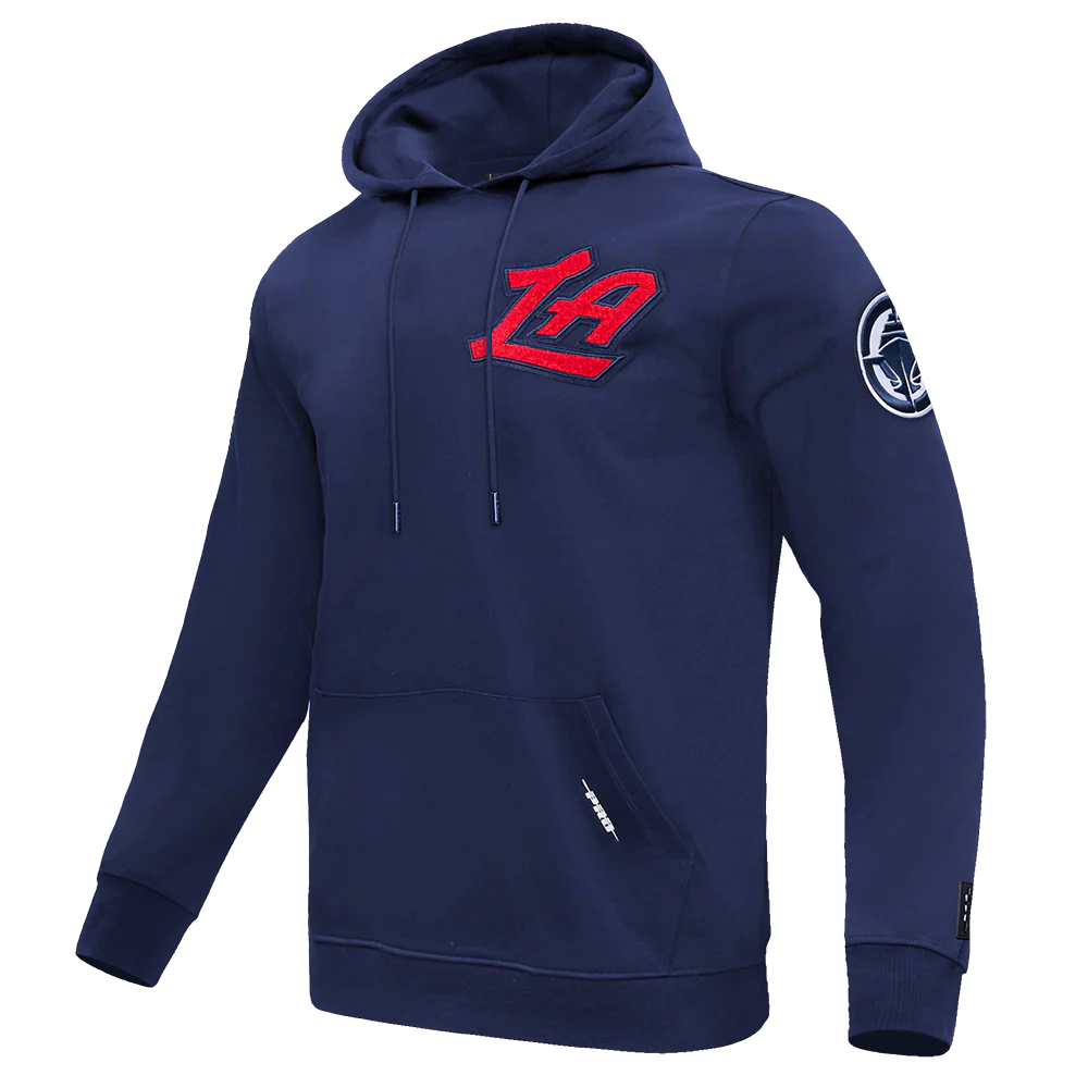NBA LOS ANGELES CLIPPERS CLASSIC CHENILLE MEN'S DK PO HOODIE (MIDNIGHT NAVY) - Image 2