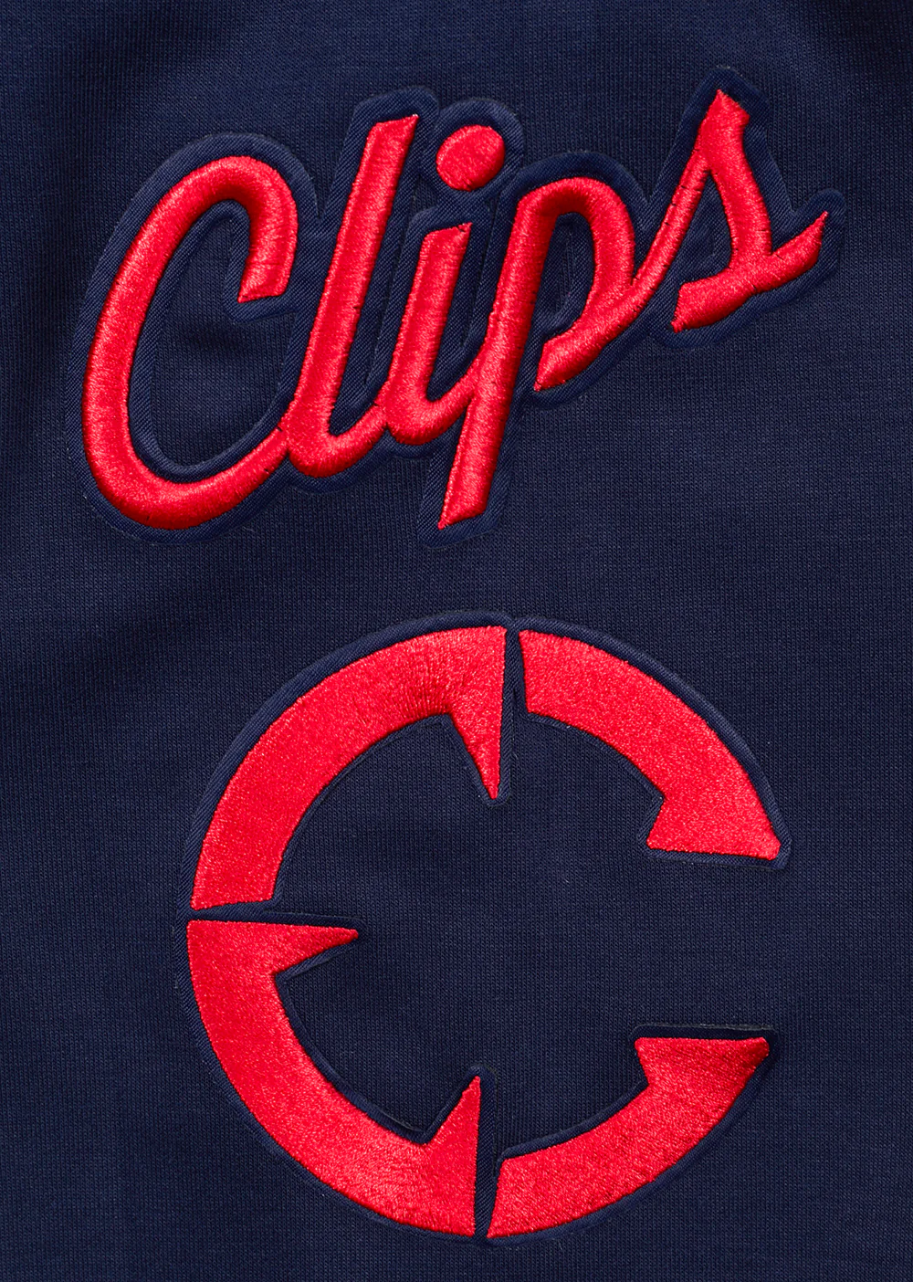 NBA LOS ANGELES CLIPPERS CLASSIC CHENILLE MEN'S DK PO HOODIE (MIDNIGHT NAVY) - Image 6