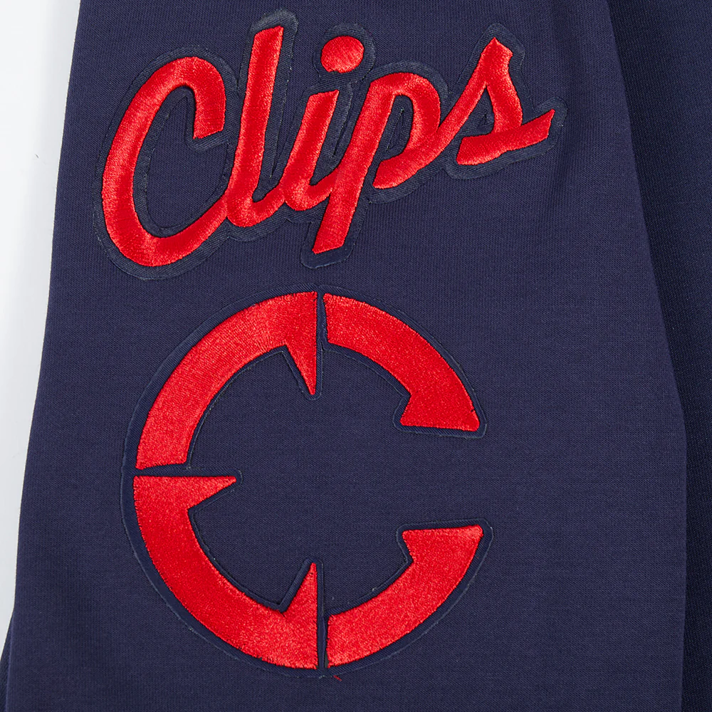 NBA LOS ANGELES CLIPPERS CLASSIC CHENILLE MEN'S DK FULL ZIP PULLOVER HOODIE (MIDNIGHT NAVY) - Image 6