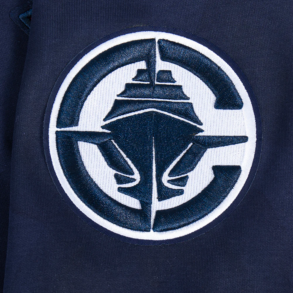 NBA LOS ANGELES CLIPPERS CLASSIC CHENILLE MEN'S DK FULL ZIP PULLOVER HOODIE (MIDNIGHT NAVY) - Image 8