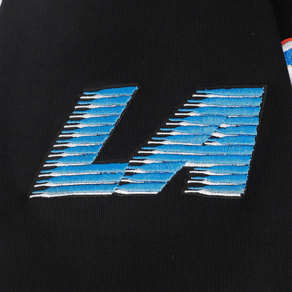 NBA LOS ANGELES CLIPPERS CITY EDITION 25-26 MEN'S RIB FLC PO HOODIE (BLACK/ORANGE) - Image 6