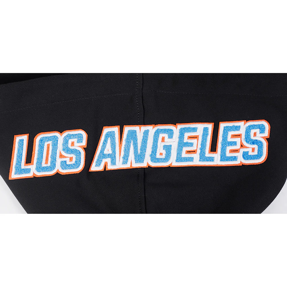 NBA LOS ANGELES CLIPPERS CITY EDITION 25-26 MEN'S RIB FLC PO HOODIE (BLACK/ORANGE) - Image 7