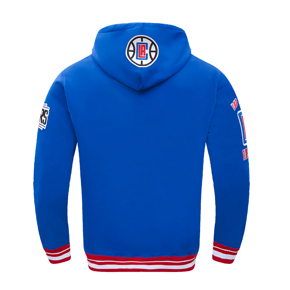 NBA LOS ANGELES CLIPPERS RETRO CLASSIC MEN'S PO HOODIE (ROYAL BLUE/RED) - Image 3