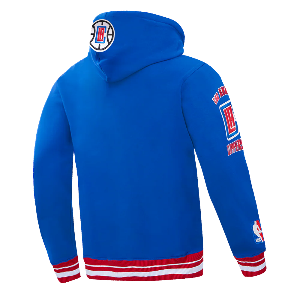 NBA LOS ANGELES CLIPPERS RETRO CLASSIC MEN'S PO HOODIE (ROYAL BLUE/RED) - Image 4