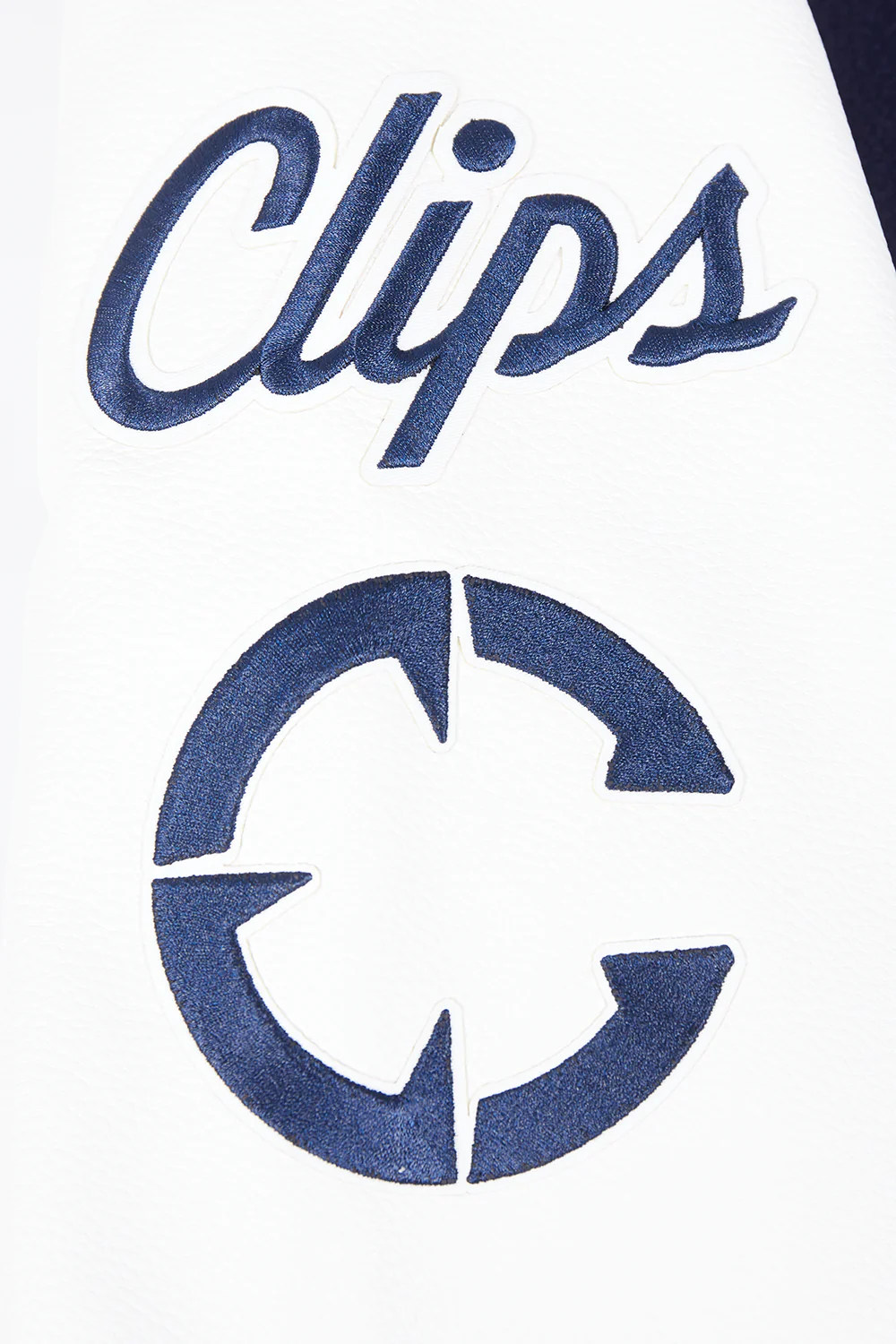 NBA LOS ANGELES CLIPPERS CLASSIC MEN'S WOOL VARSITY JACKET (MIDNIGHT NAVY/WHITE) - Image 7