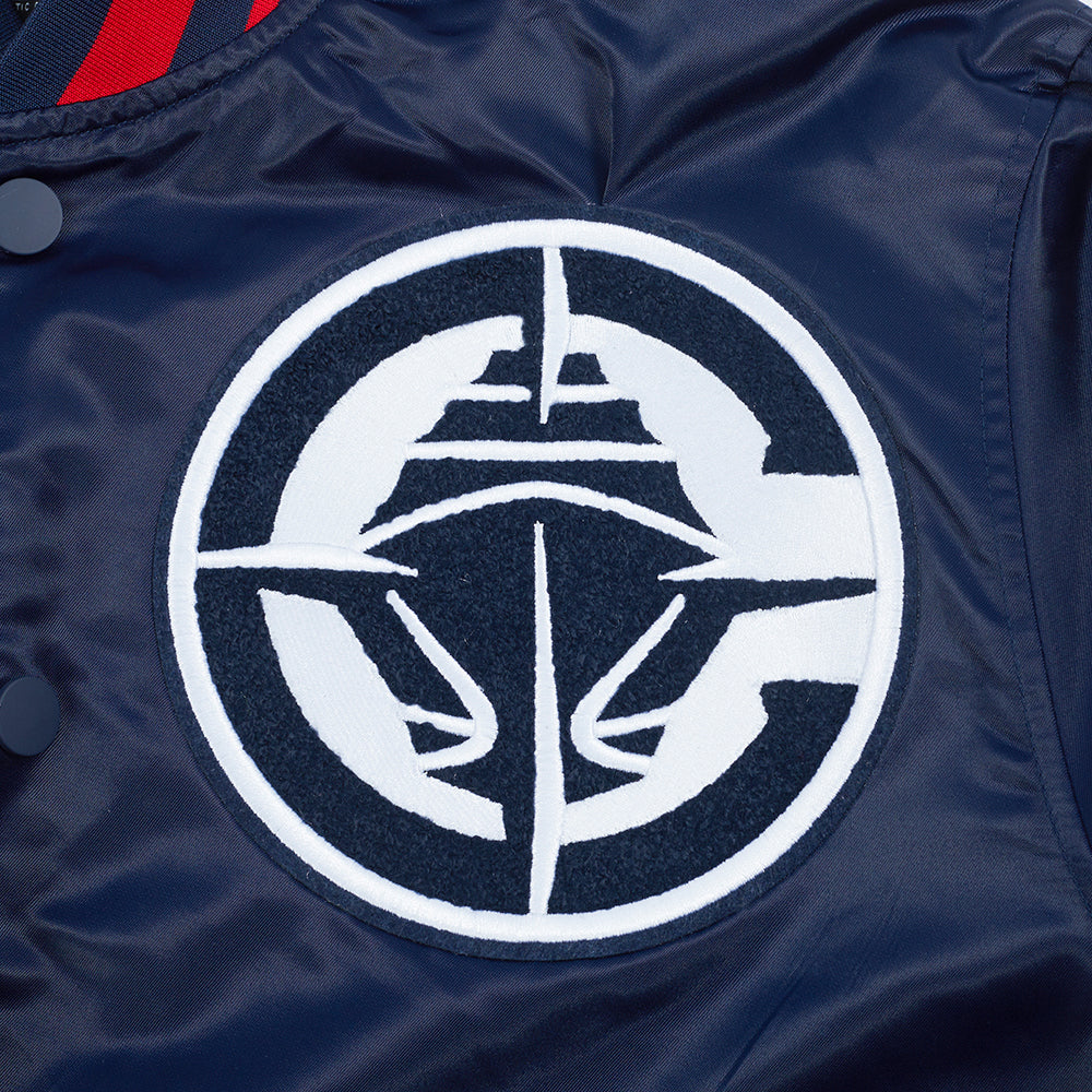 NBA LOS ANGELES CLIPPERS MASH UP MEN'S RIB SATIN JACKET (MIDNIGHT NAVY/RED/MIDNIGHT NAVY) - Image 8