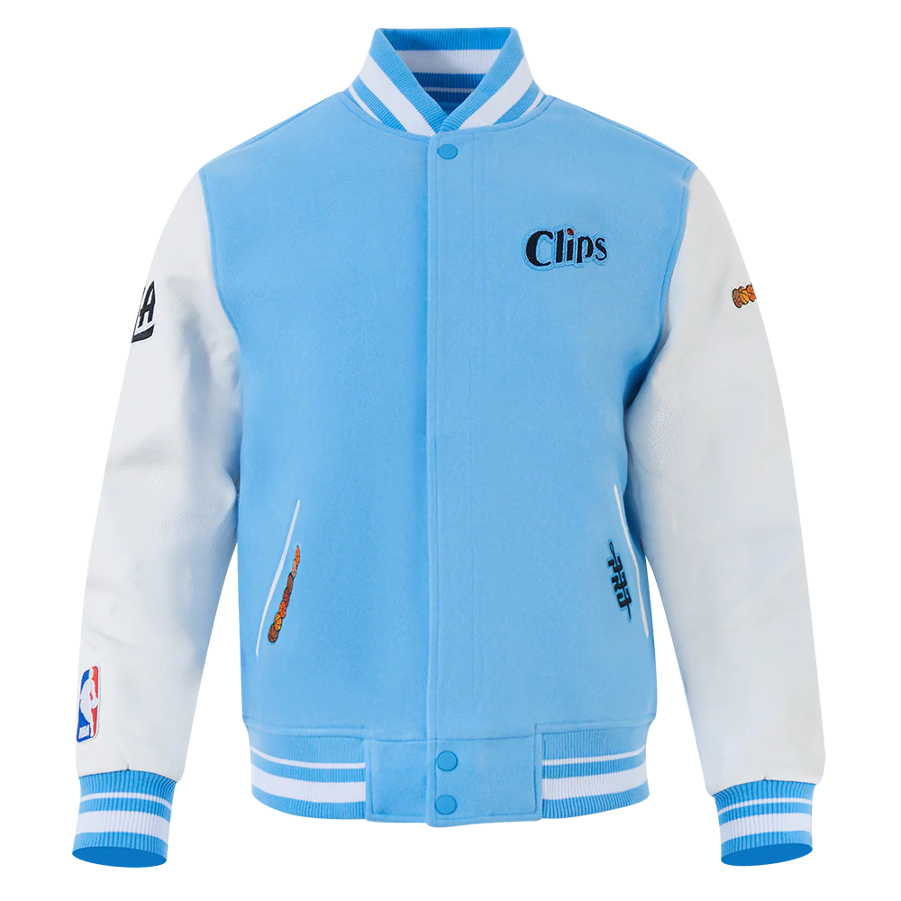 NBA LOS ANGELES CLIPPERS CITY EDITION 24-25 MEN'S RIB WOOL VARSITY J (UNIVERSITY BLUE/WHITE)