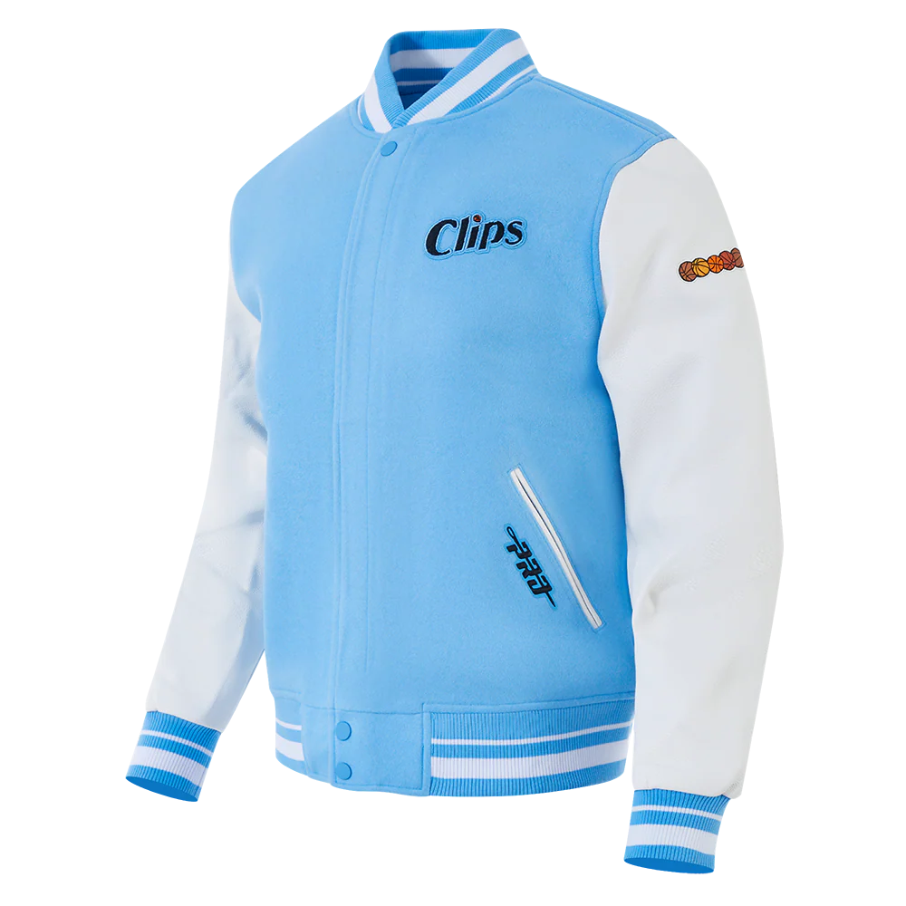 NBA LOS ANGELES CLIPPERS CITY EDITION 24-25 MEN'S RIB WOOL VARSITY J (UNIVERSITY BLUE/WHITE) - Image 2