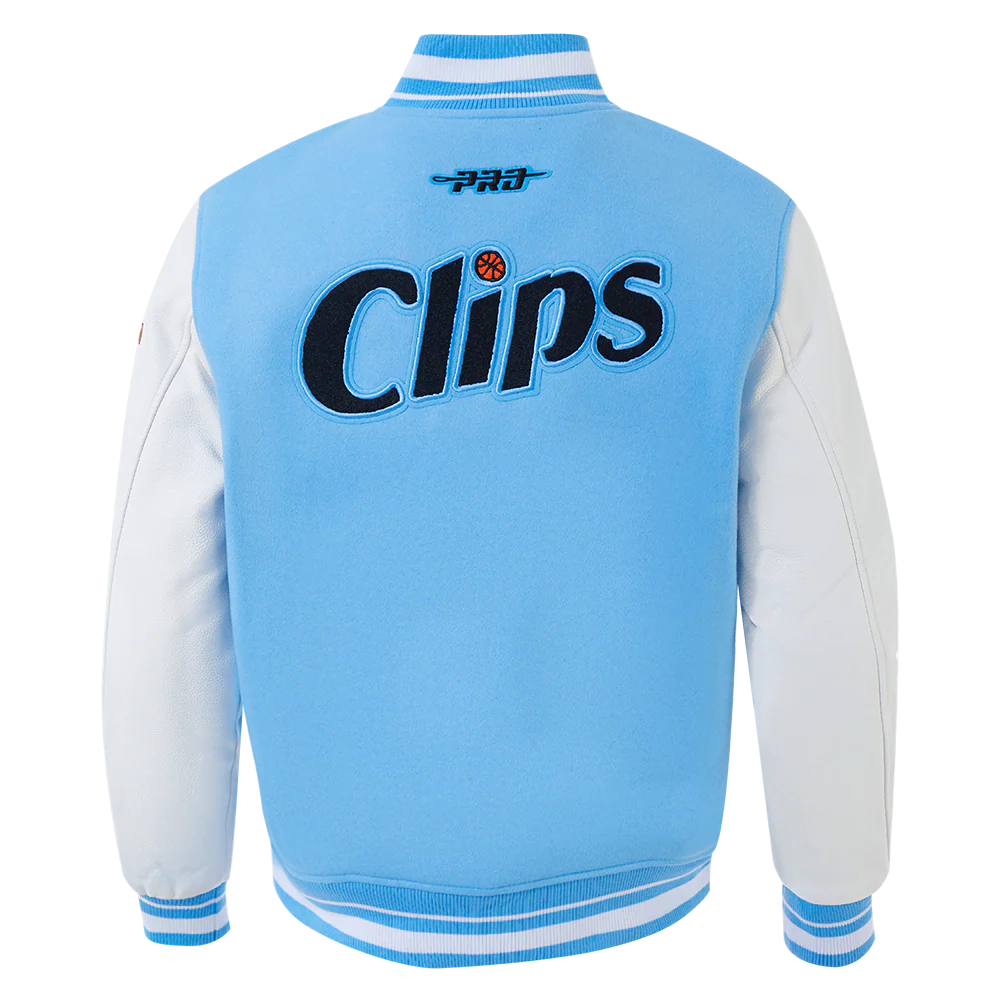 NBA LOS ANGELES CLIPPERS CITY EDITION 24-25 MEN'S RIB WOOL VARSITY J (UNIVERSITY BLUE/WHITE) - Image 3