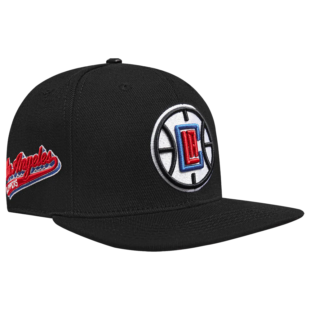 NBA LOS ANGELES CLIPPERS SCRIPT TAIL WOOL SNAPBACK (BLACK) - Image 2