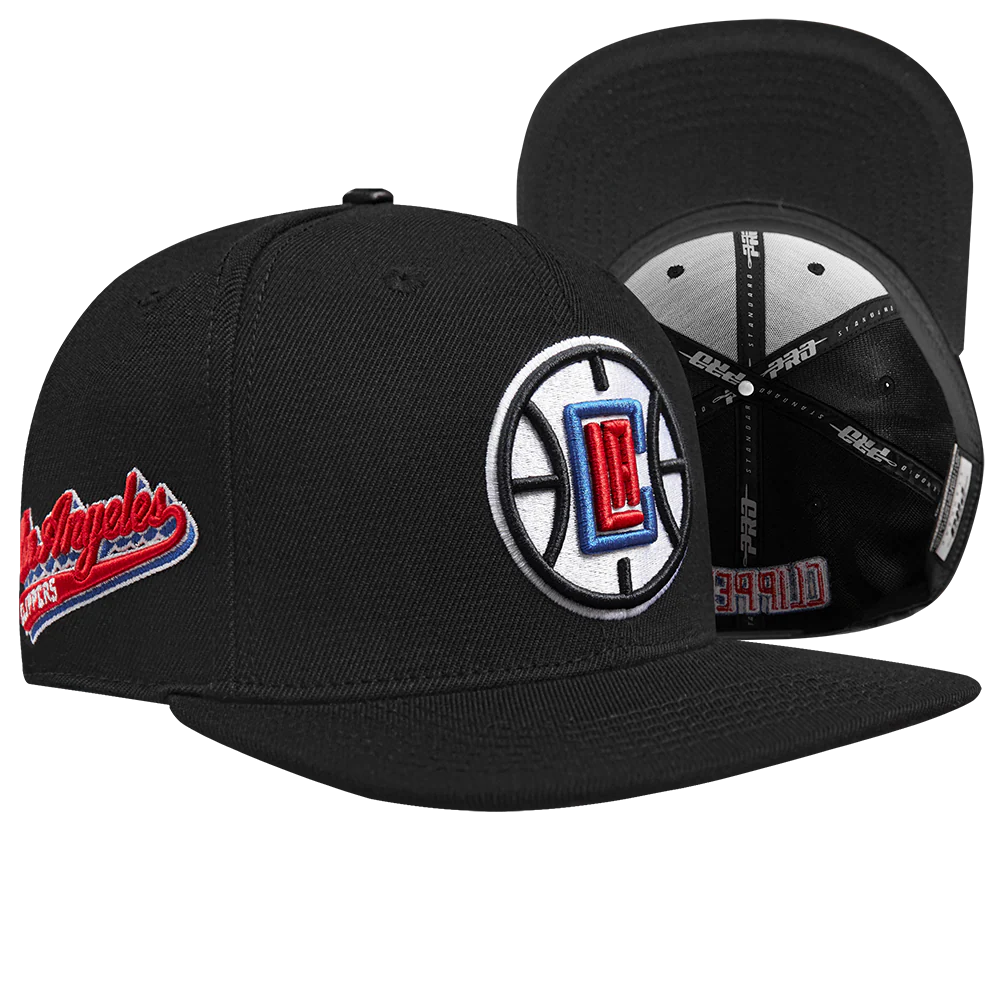 NBA LOS ANGELES CLIPPERS SCRIPT TAIL WOOL SNAPBACK (BLACK) - Image 8