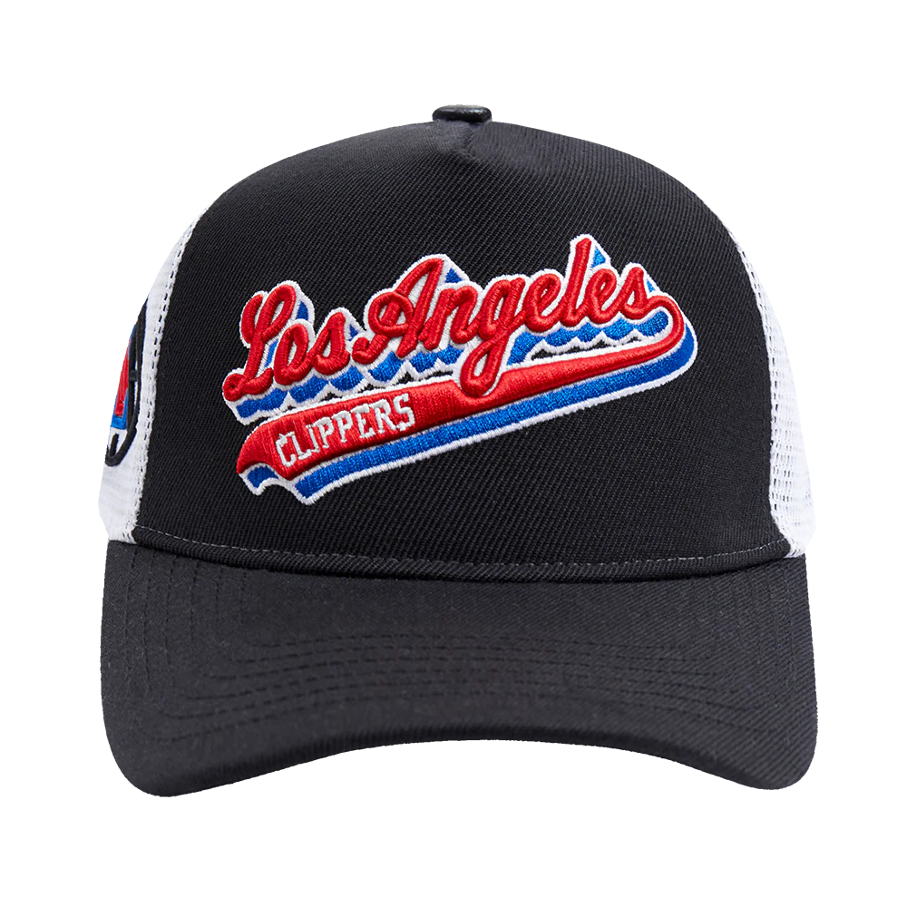 NBA LOS ANGELES CLIPPERS SCRIPT TAIL TRUCKER HAT (BLACK)