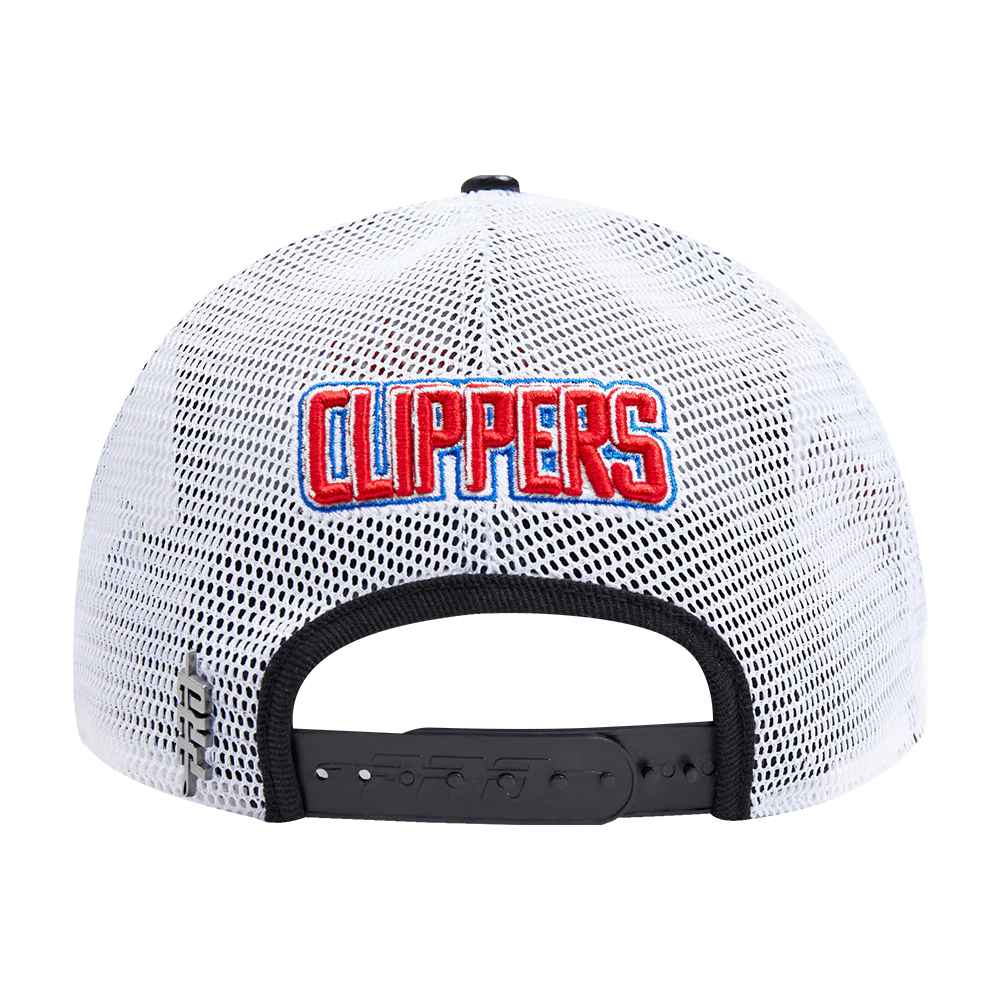 NBA LOS ANGELES CLIPPERS SCRIPT TAIL TRUCKER HAT (BLACK) - Image 5