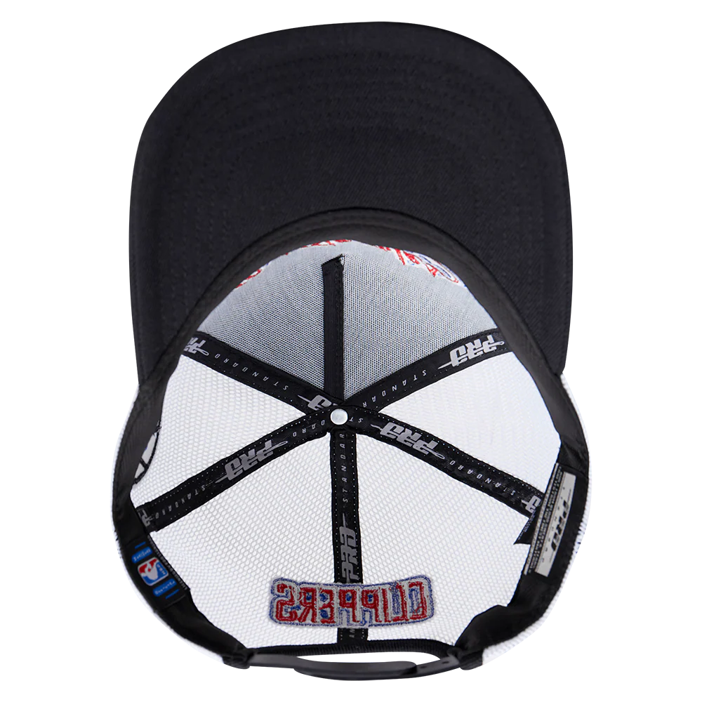 NBA LOS ANGELES CLIPPERS SCRIPT TAIL TRUCKER HAT (BLACK) - Image 6