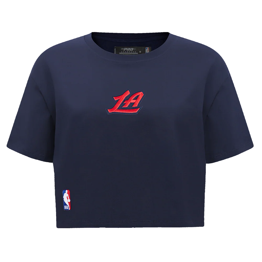 NBA LOS ANGELES CLIPPERS WINGSPAN WOMEN'S SJ BOXY TEE (MIDNIGHT NAVY) - Image 3