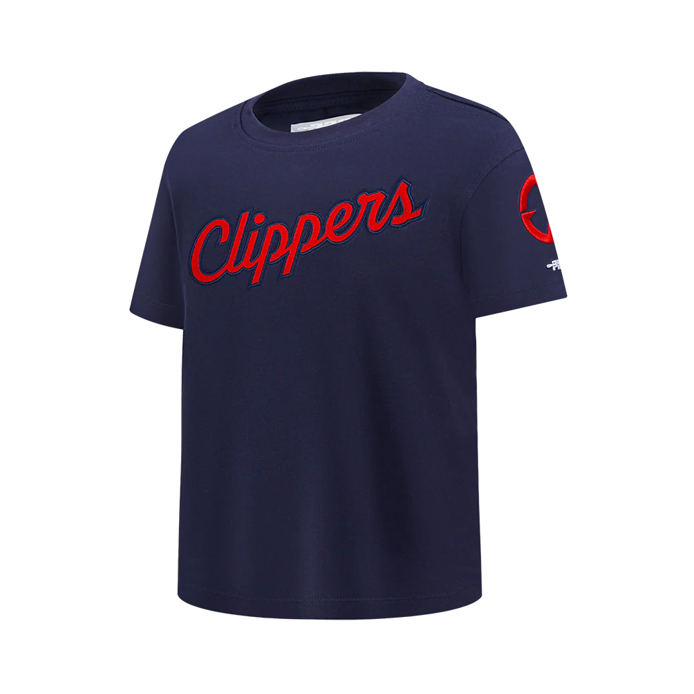 NBA LOS ANGELES CLIPPERS CLASSIC BIG BOY'S SJ TEE (MIDNIGHT NAVY) - Image 2