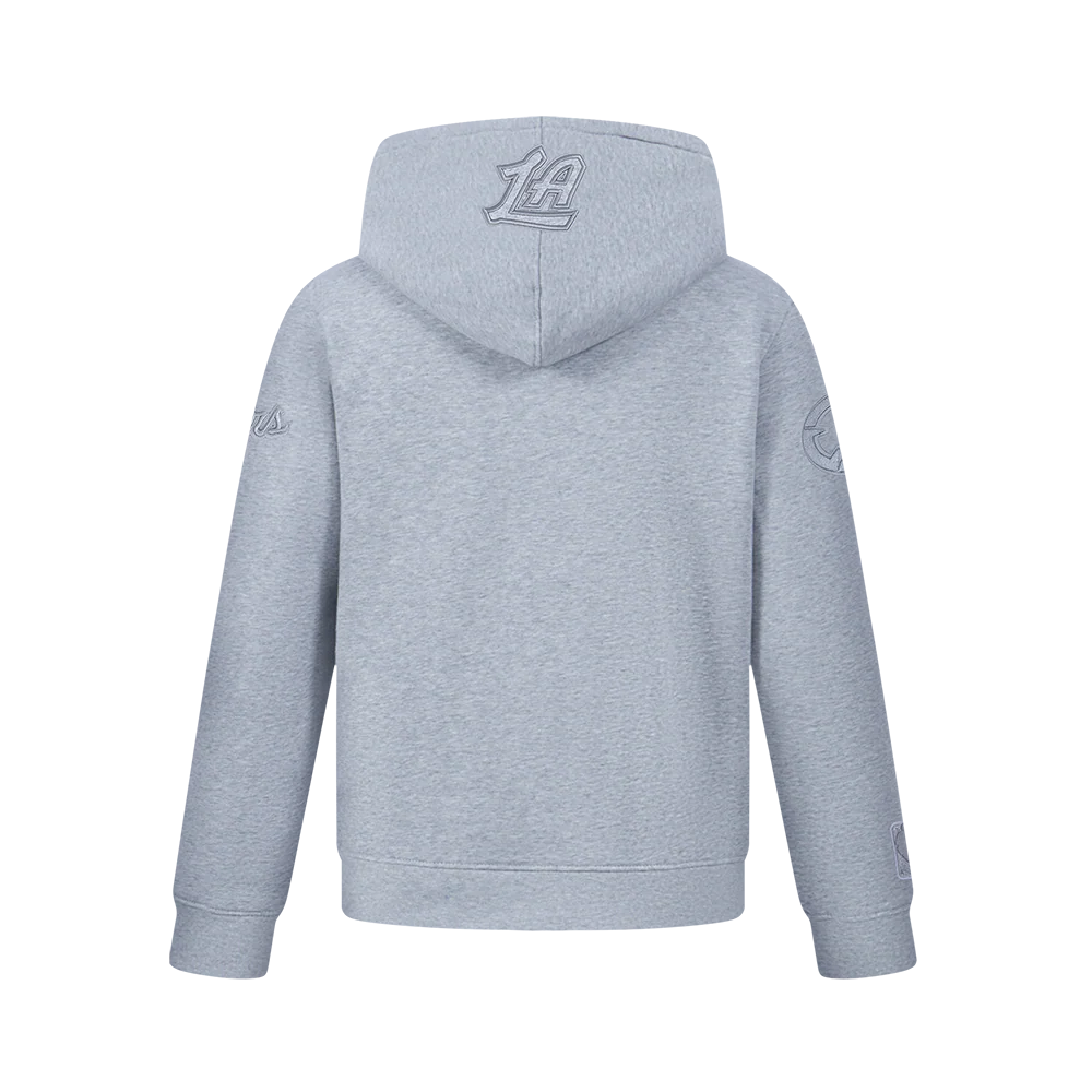 NBA LOS ANGELES CLIPPERS NEUTRAL BIG BOYS FLC PO HOODIE (DARK HEATHER GRAY) - Image 3