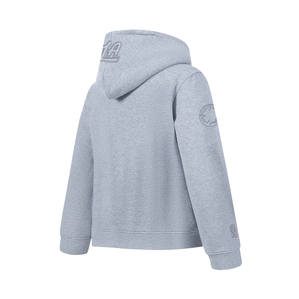 NBA LOS ANGELES CLIPPERS NEUTRAL BIG BOYS FLC PO HOODIE (DARK HEATHER GRAY) - Image 4