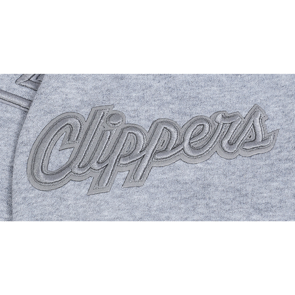 NBA LOS ANGELES CLIPPERS NEUTRAL BIG BOYS FLC PO HOODIE (DARK HEATHER GRAY) - Image 5