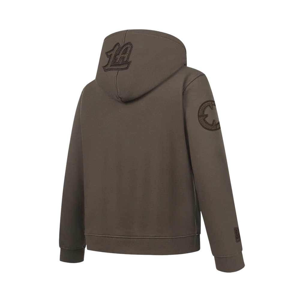 NBA LOS ANGELES CLIPPERS NEUTRAL BIG BOYS FLC PO HOODIE (DARK TAUPE) - Image 4