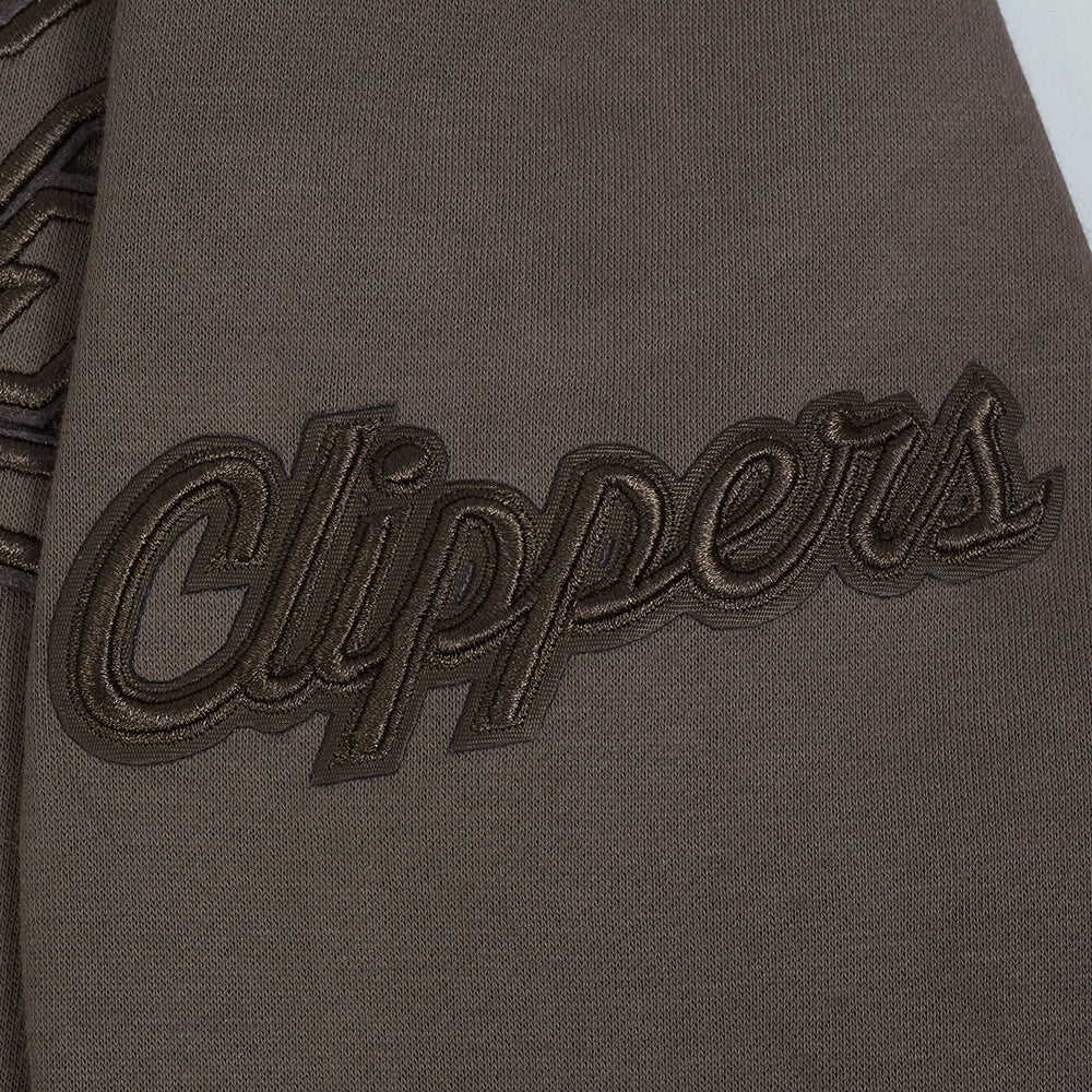 NBA LOS ANGELES CLIPPERS NEUTRAL BIG BOYS FLC PO HOODIE (DARK TAUPE) - Image 5