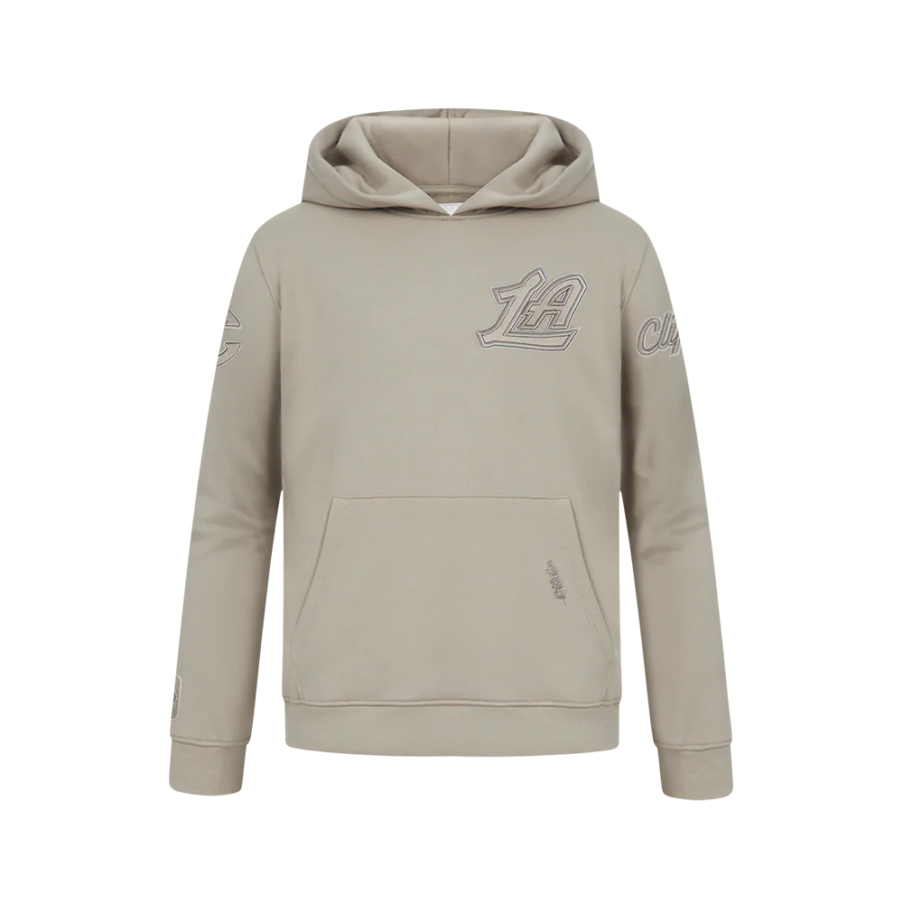 NBA LOS ANGELES CLIPPERS NEUTRAL BIG BOYS FLC PO HOODIE (TAUPE)
