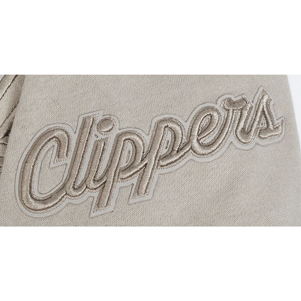 NBA LOS ANGELES CLIPPERS NEUTRAL BIG BOYS FLC PO HOODIE (TAUPE) - Image 7