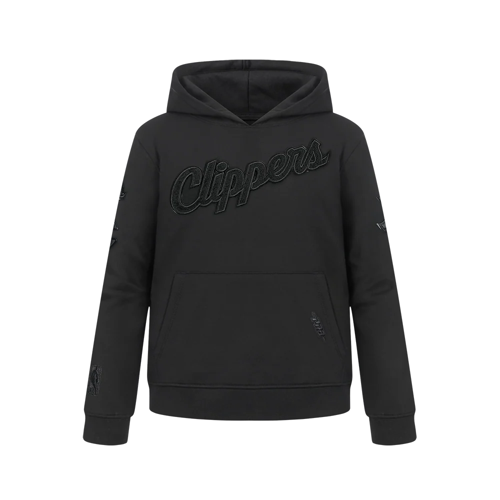 NBA LOS ANGELES CLIPPERS TRIPLE BLACK BIG BOYS FLC PO HOODIE (BLACK)
