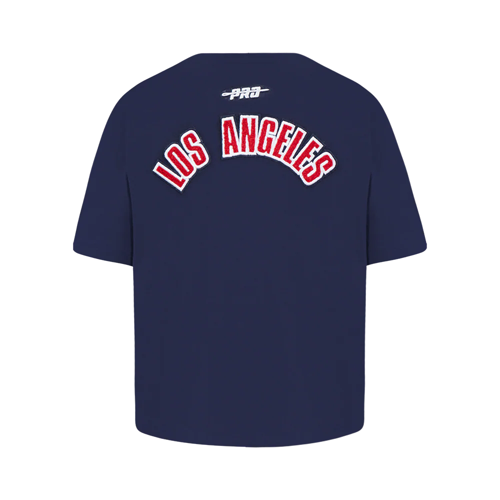NBA LOS ANGELES CLIPPERS CLASSIC BIG GIRLS SHORT SLEEVE BOXY TEE (MIDNIGHT NAVY) - Image 3
