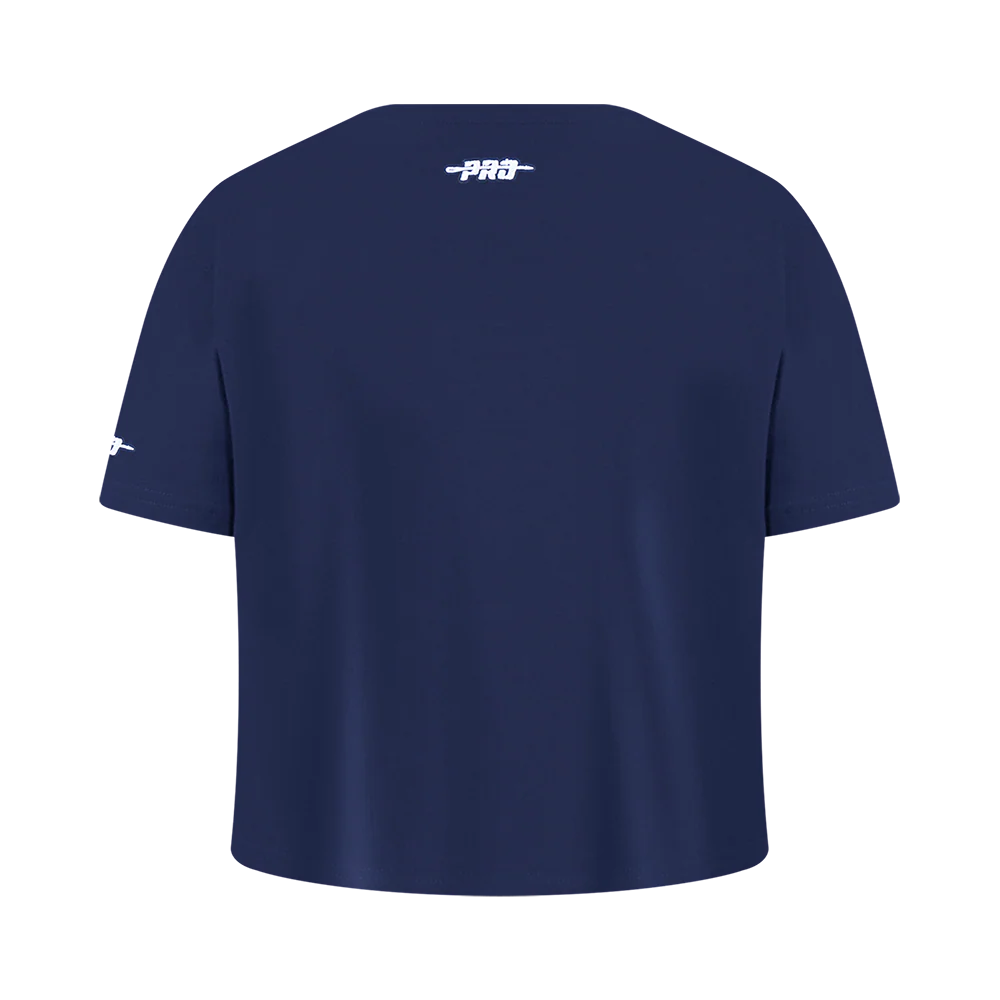 NBA LOS ANGELES CLIPPERS RETRO CLASSIC BIG GIRLS SHORT SLEEVE BOXY TEE (MIDNIGHT NAVY) - Image 3
