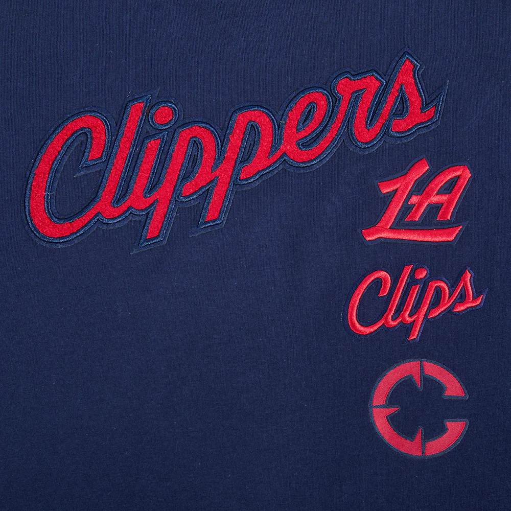 NBA LOS ANGELES CLIPPERS RETRO CLASSIC BIG GIRLS SHORT SLEEVE BOXY TEE (MIDNIGHT NAVY) - Image 5