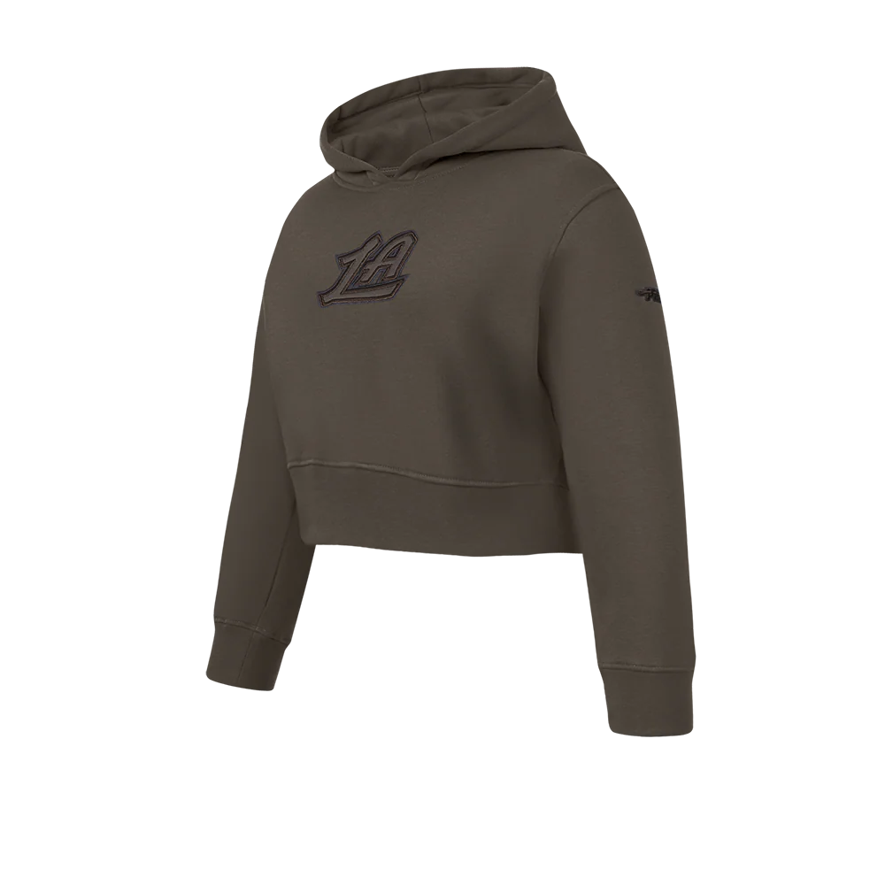 NBA LOS ANGELES CLIPPERS NEUTRAL BIG GIRLS FLC PO HOODIE (DARK TAUPE) - Image 2
