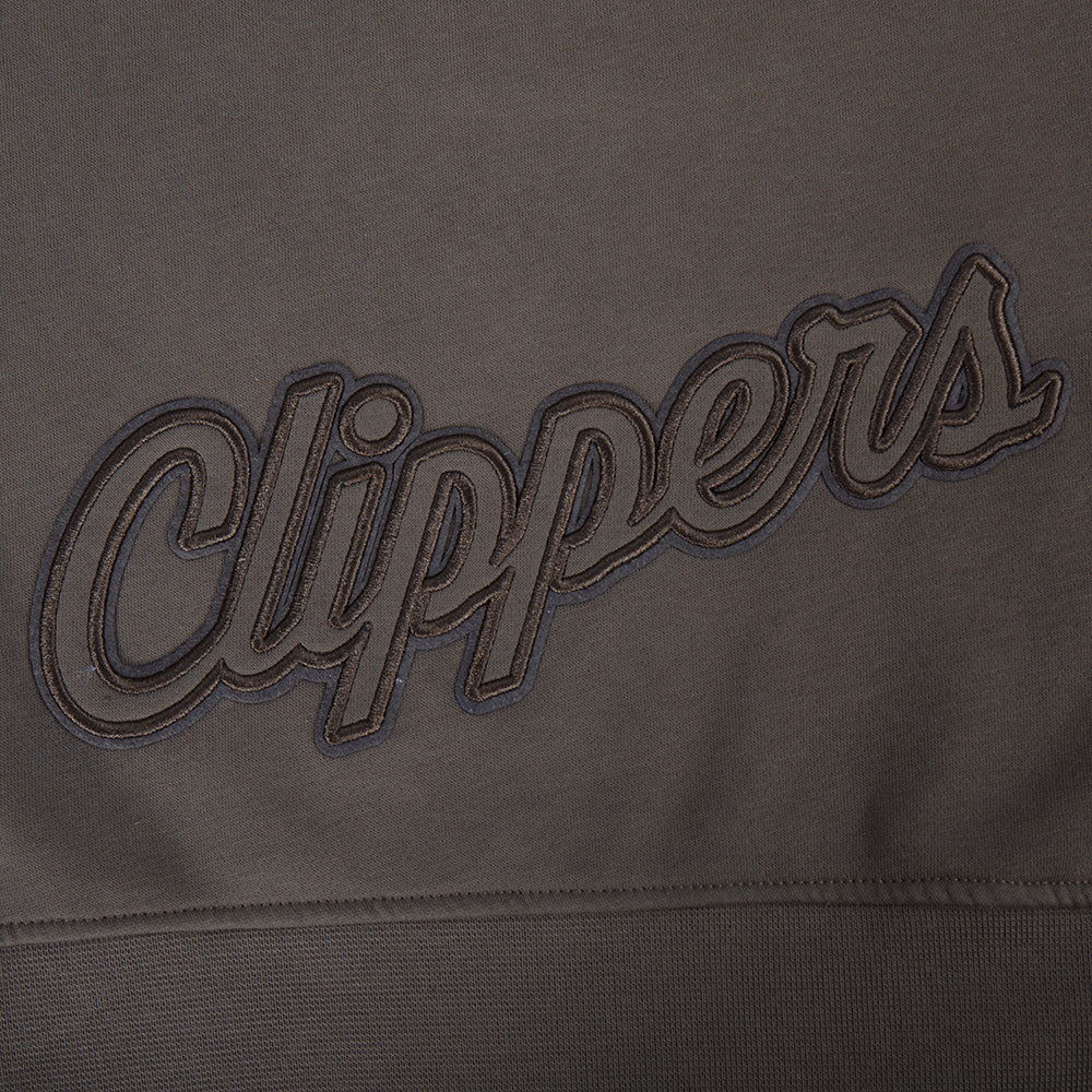 NBA LOS ANGELES CLIPPERS NEUTRAL BIG GIRLS FLC PO HOODIE (DARK TAUPE) - Image 6