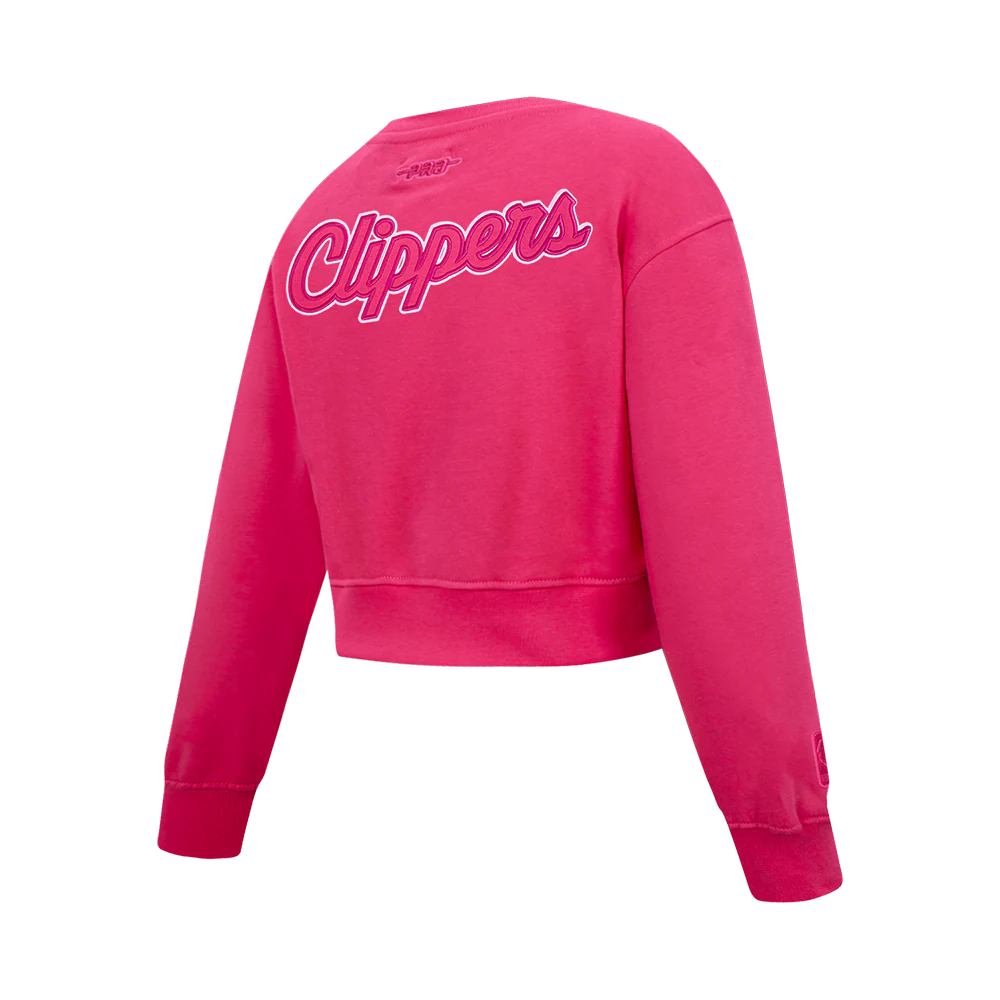 NBA LOS ANGELES CLIPPERS TRIPLE PINK BIG GIRLS FLC CREWNECK (BEETROOT PURPLE) - Image 4