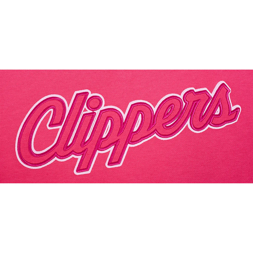 NBA LOS ANGELES CLIPPERS TRIPLE PINK BIG GIRLS FLC CREWNECK (BEETROOT PURPLE) - Image 7