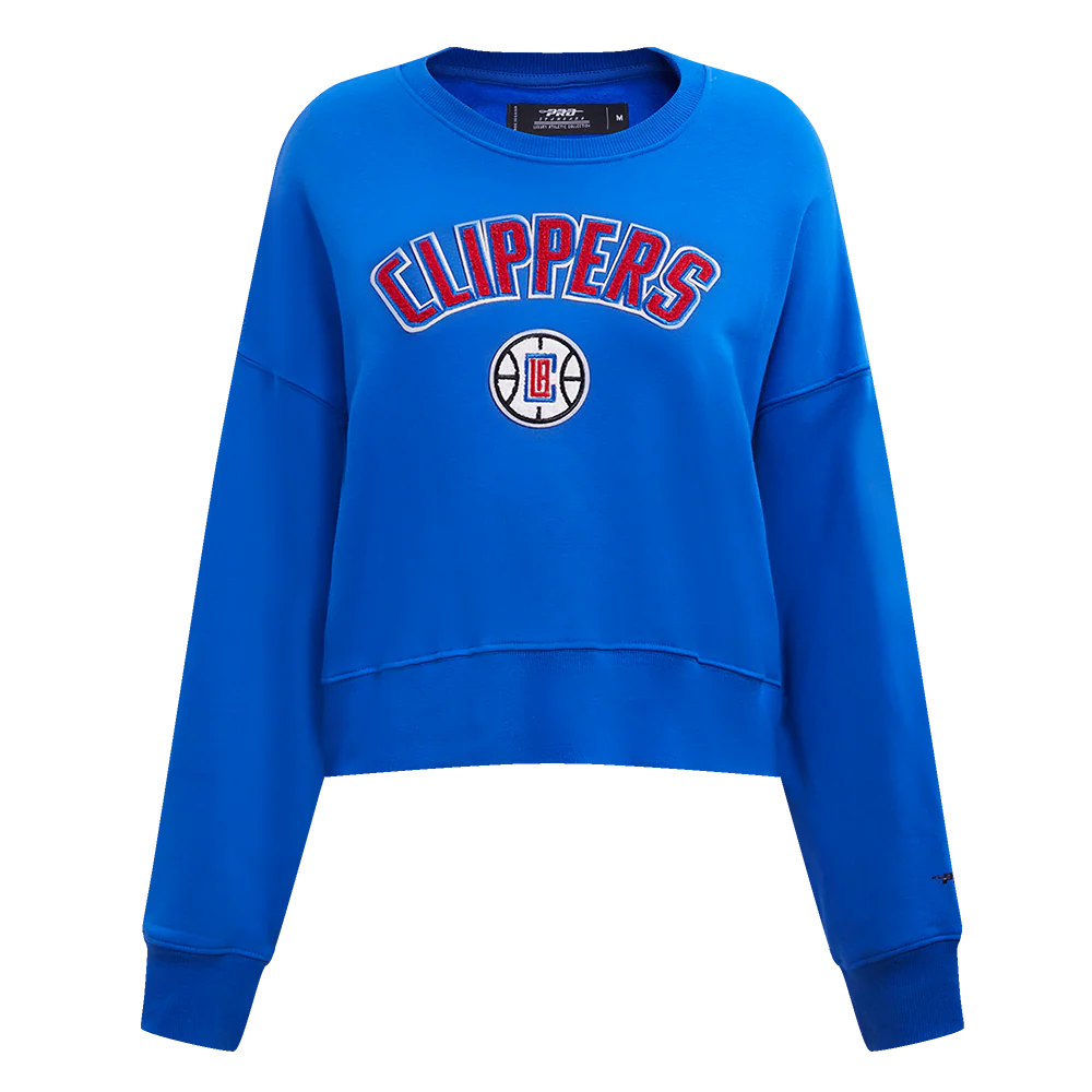 NBA LOS ANGELES CLIPPERS CLASSIC WOMEN'S CREWNECK (ROYAL BLUE) - Image 3